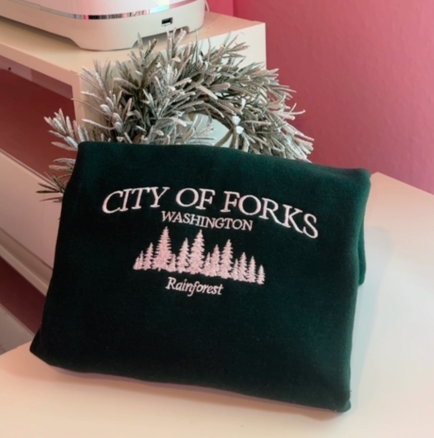 City of Forks Embroidered Crewneck