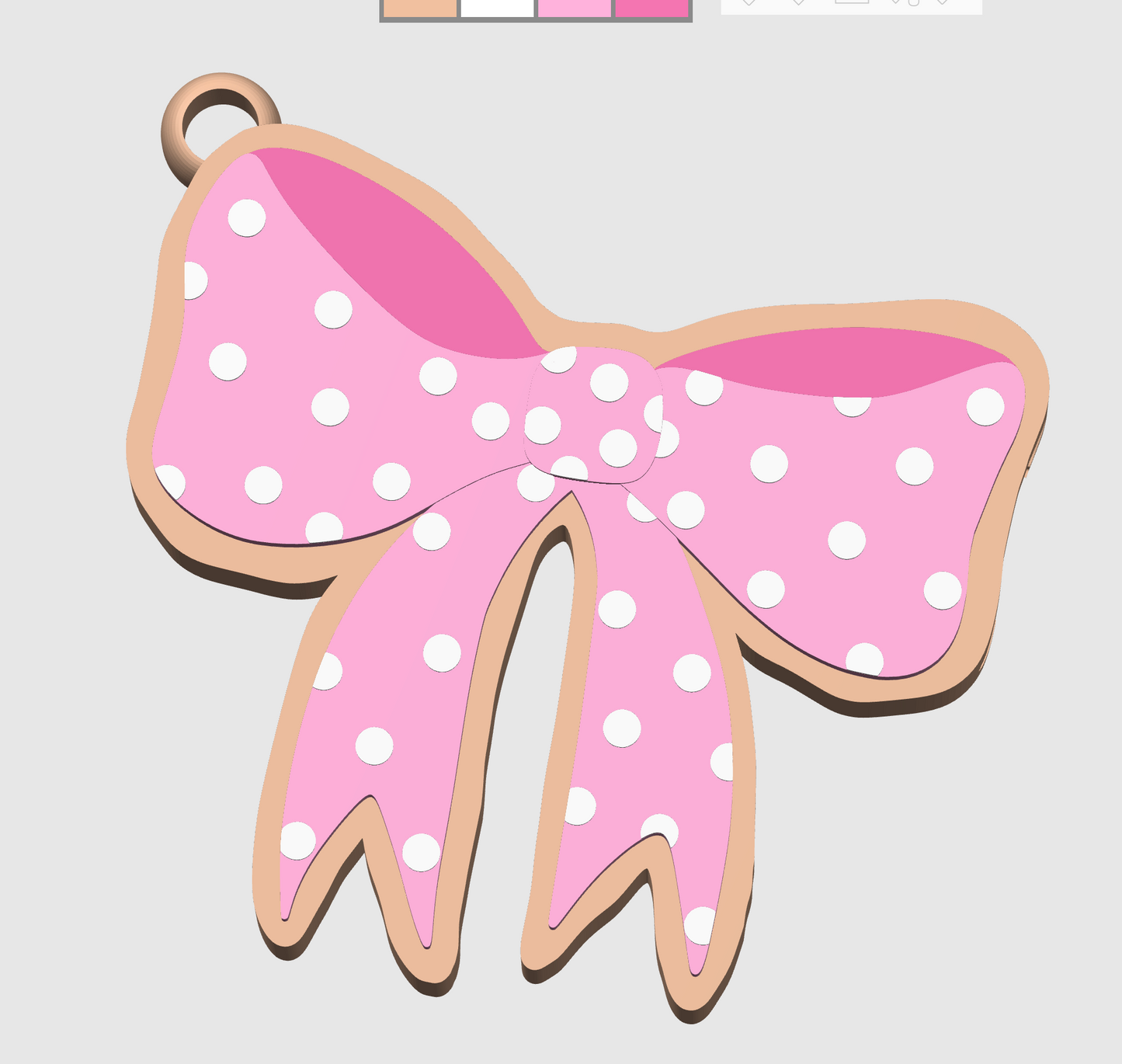 Cookie Bow Tab opener keychain Ships 7-10 days