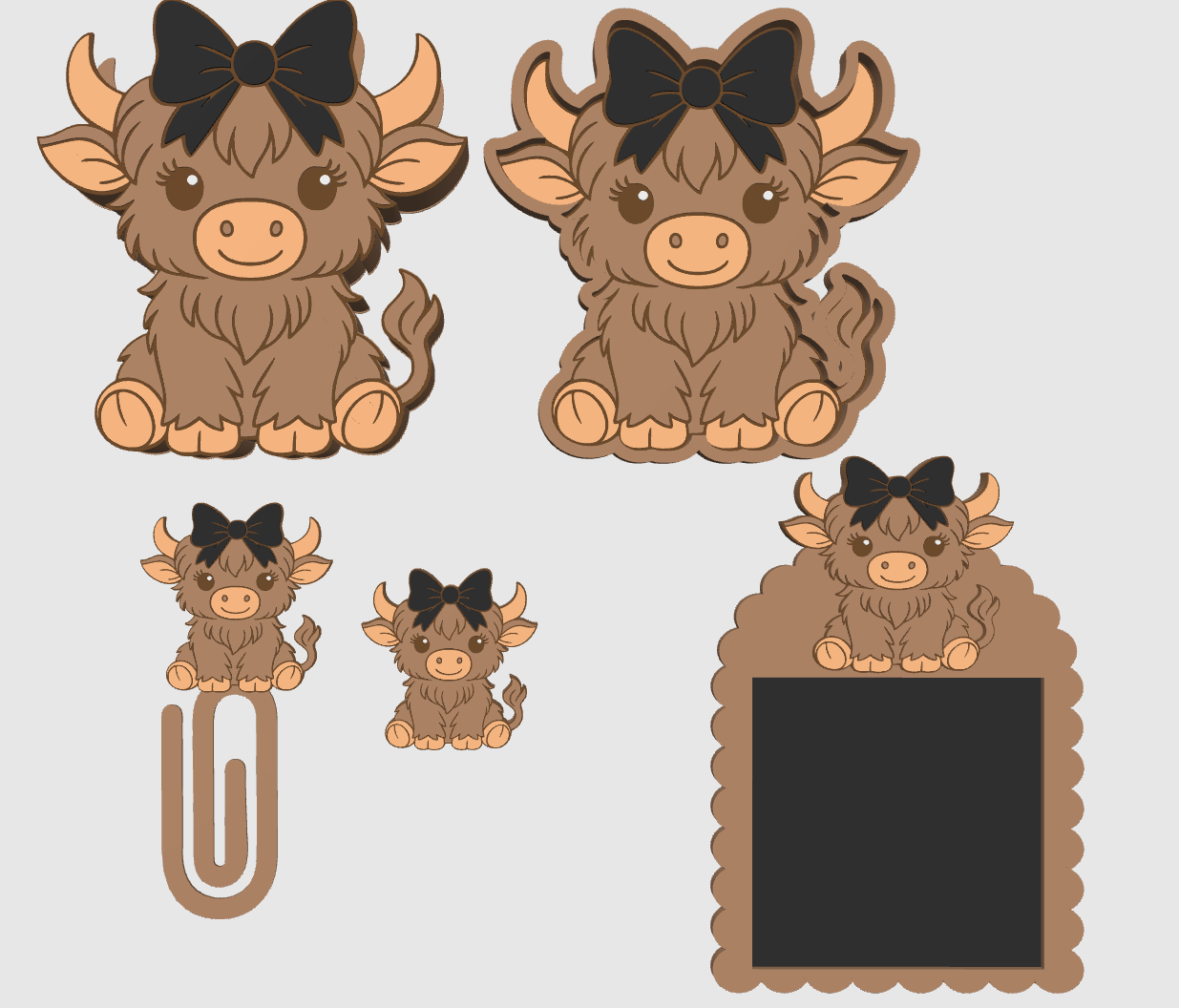 Coquette Highland Cow Pen Holder