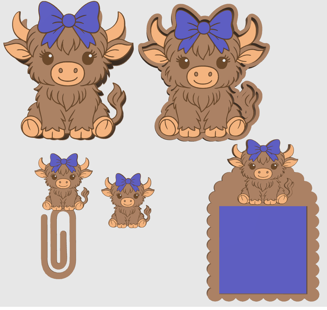 Coquette Highland Cow Pen Holder