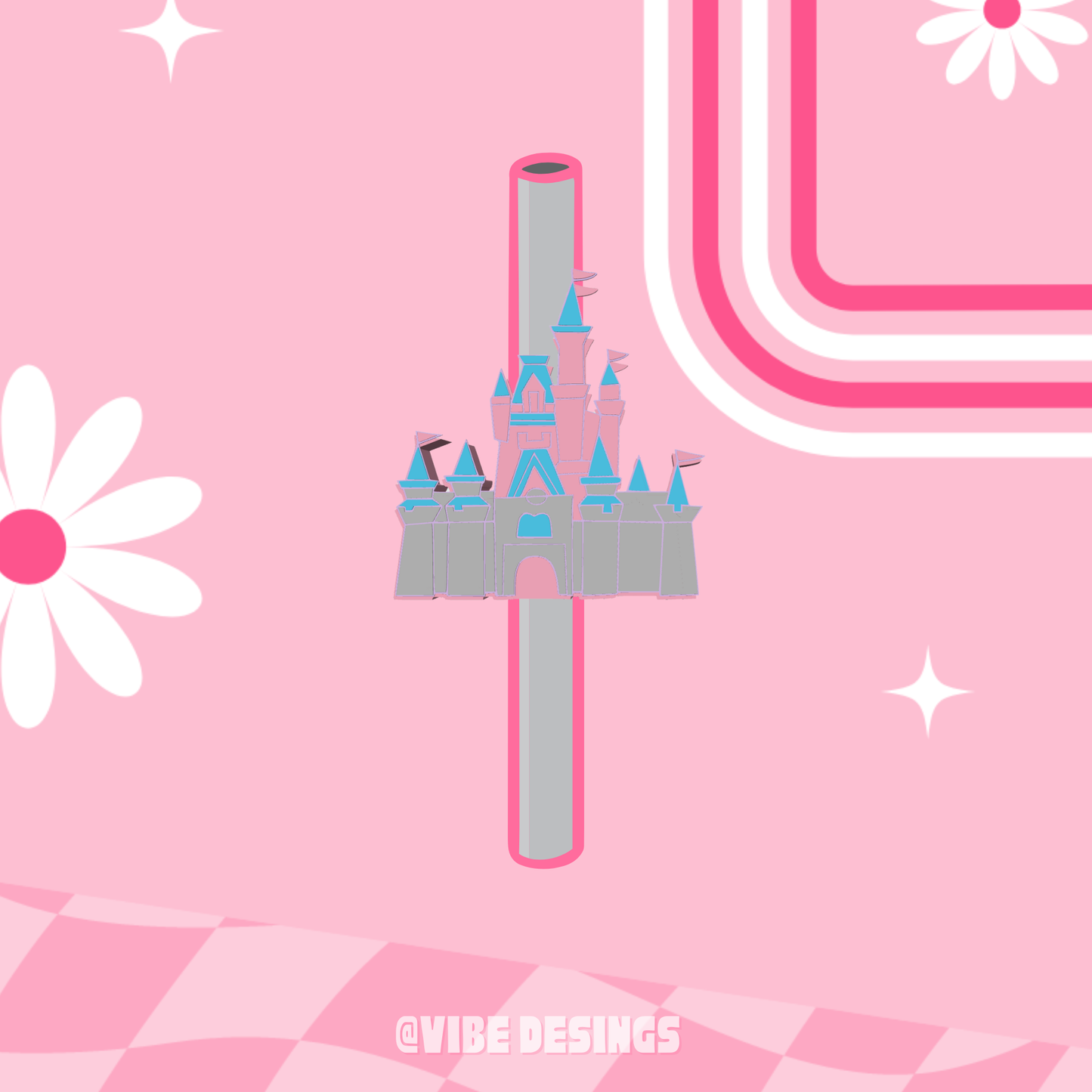 Castle 3D Straw Topper