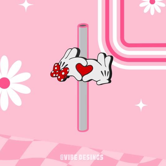 Mouse Hands 3D Straw Topper