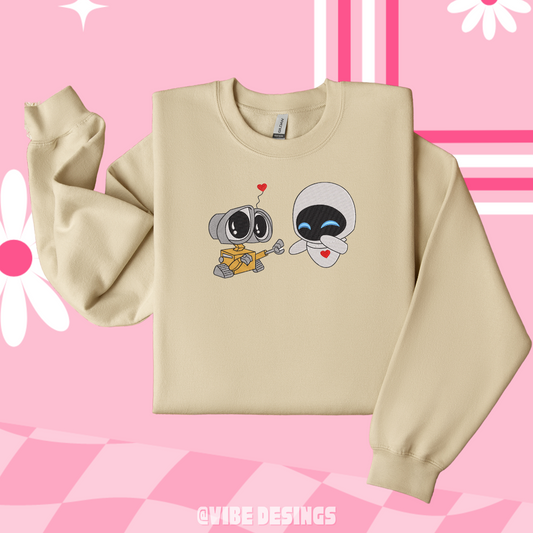 Robot Love Embroidered Crewneck